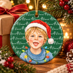 Custom Name Christmas Gifts for Kids - Personalized Ceramic Ornament - A Little Flower