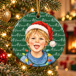 Custom Name Christmas Gifts for Kids - Personalized Ceramic Ornament - A Little Flower