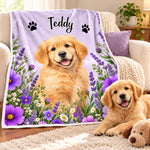 Custom Name Golden Retriever Gifts for Pet Lovers - Personalized Blanket - A Garden Made For Your Best Buddy