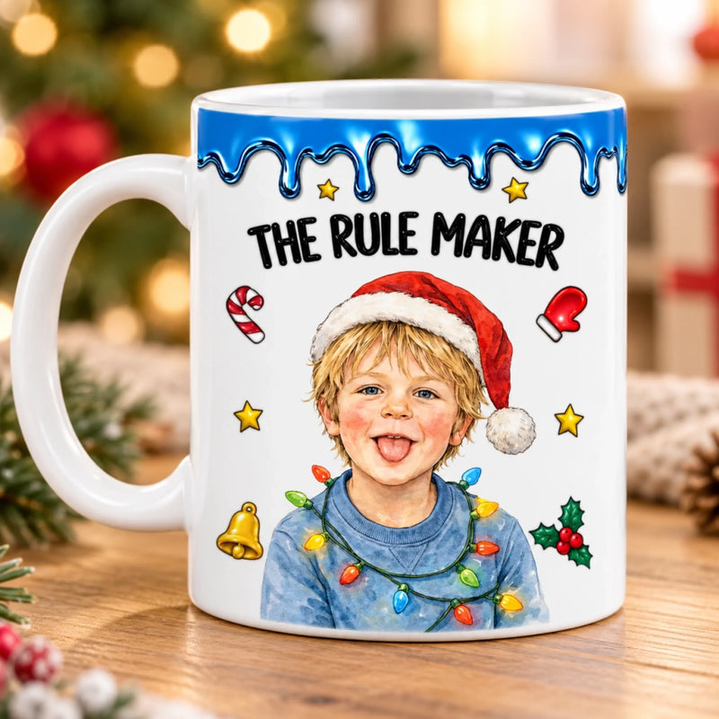Christmas Rule Maker Breaker Exception Gifts for Kids - Personalized Mug - Pick Your Family Role
