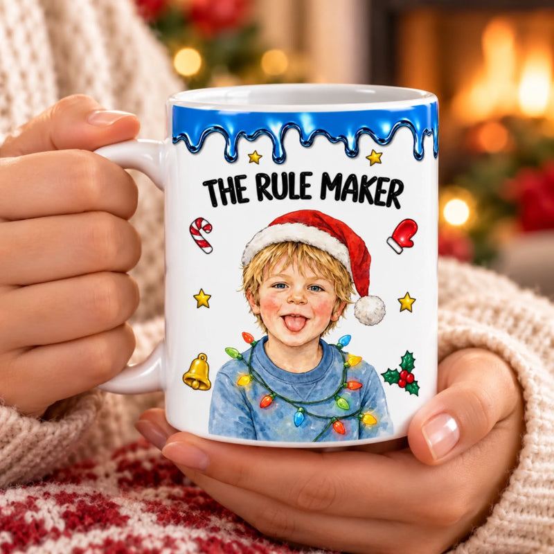 Christmas Rule Maker Breaker Exception Gifts for Kids - Personalized Mug - Pick Your Family Role