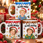 Christmas Rule Maker Breaker Exception Gifts for Kids - Personalized Mug - Pick Your Family Role