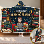 Custom Name Reading Gifts for Book Lovers - Personalized Wearable Blanket Hoodie - My Universal