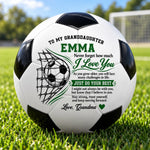 Custom Name Soccer Gifts for Daughter, Granddaughter - Personalized Soccer Ball - Play Your Best