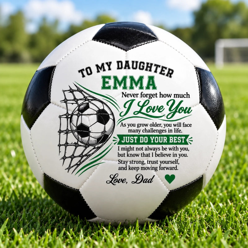 Custom Name Soccer Gifts for Daughter, Granddaughter - Personalized Soccer Ball - Play Your Best