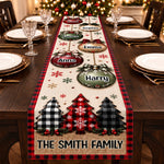 Custom Name Christmas Ornament Table Decor - Personalized Table Runner - Better Together