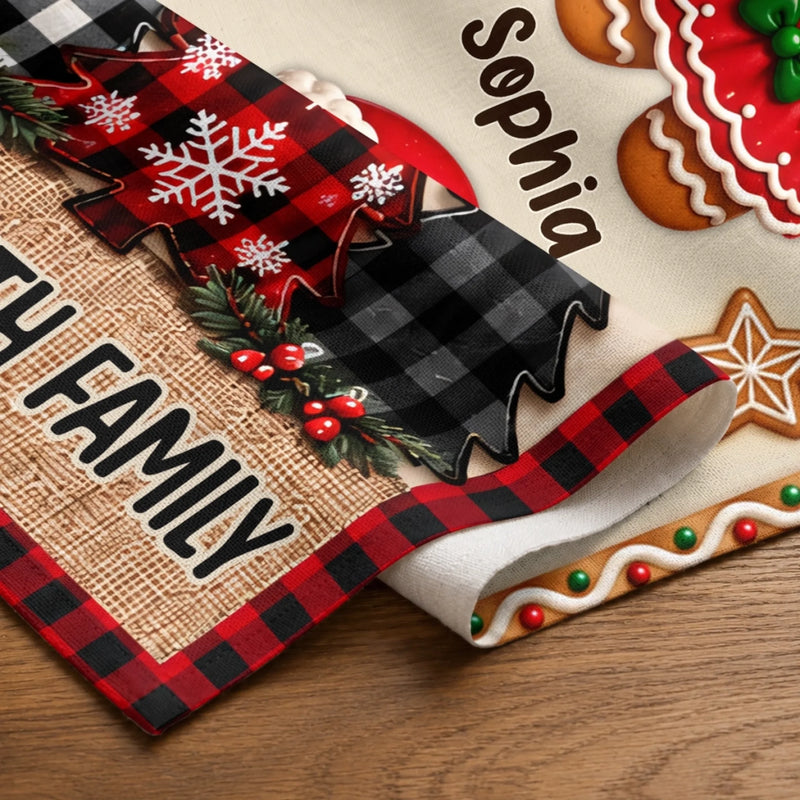 Custom Name Christmas Ornament Table Decor - Personalized Table Runner - Better Together