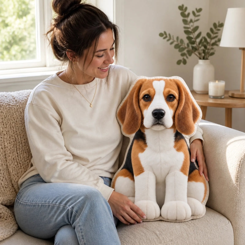Custom Pet Photo Dog and Cat Gifts - Personalized Shaped Pillow - Home Is Where The Paws Are
