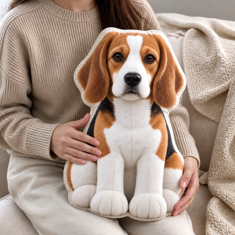 Custom Pet Photo Dog and Cat Gifts - Personalized Shaped Pillow - Home Is Where The Paws Are