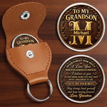 Custom Name Grandson Gifts from Grandma - Personalized Pocket Hug - Never Forget How Much I Love You
