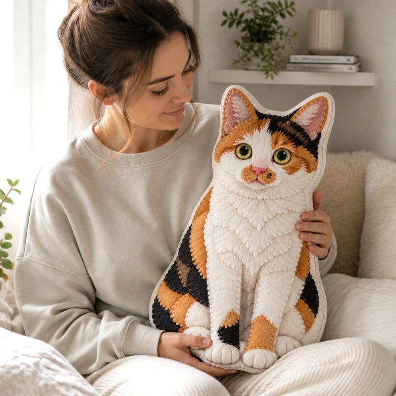 Custom Pet Photo Cat and Dog Gifts - Personalized Shaped Pillow - Pawsitive Vibes Only