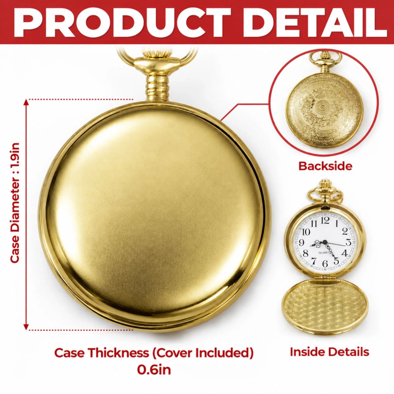 Custom Brother Love Gifts - Personalized Pocket Watch - Lucky To Have You