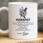 Custom Name Hair Stylist Gifts for Women - Personalized Coffee Mug - Making Hair Dreams Come True