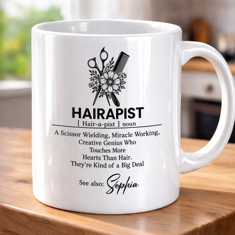 Custom Name Hair Stylist Gifts for Women - Personalized Coffee Mug - Making Hair Dreams Come True
