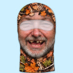 Funny Bearded Mountain Man Camouflage Design - Personalized Hunting Mask - Laughing Leaf