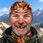 Funny Bearded Mountain Man Camouflage Design - Personalized Hunting Mask - Laughing Leaf