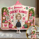 Custom Name Crochet Gifts for Women - Personalized Wearable Blanket Hoodie - Crochet Blanket