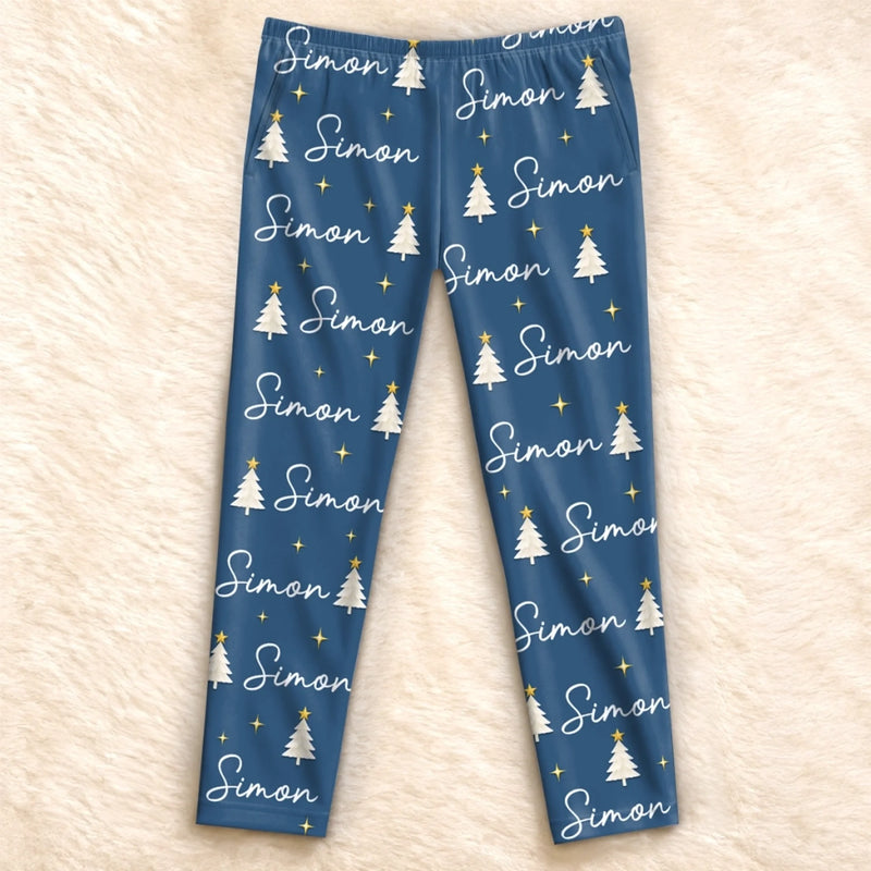 Custom Name Christmas Gifts for Families - Personalized Pajama Pants - Uniquely Made