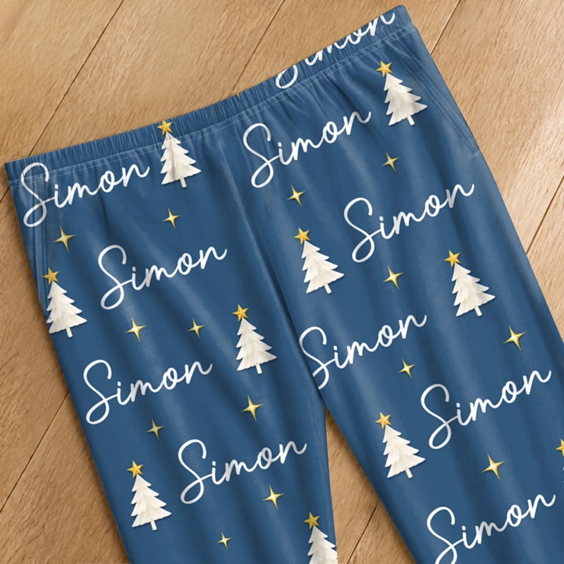 Custom Name Christmas Gifts for Families - Personalized Pajama Pants - Uniquely Made