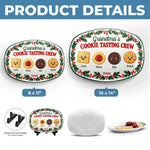 Custom Name Christmas Cookie Tasting Crew Gifts for Grandma - Personalized Platter - Sweet Treat Crew