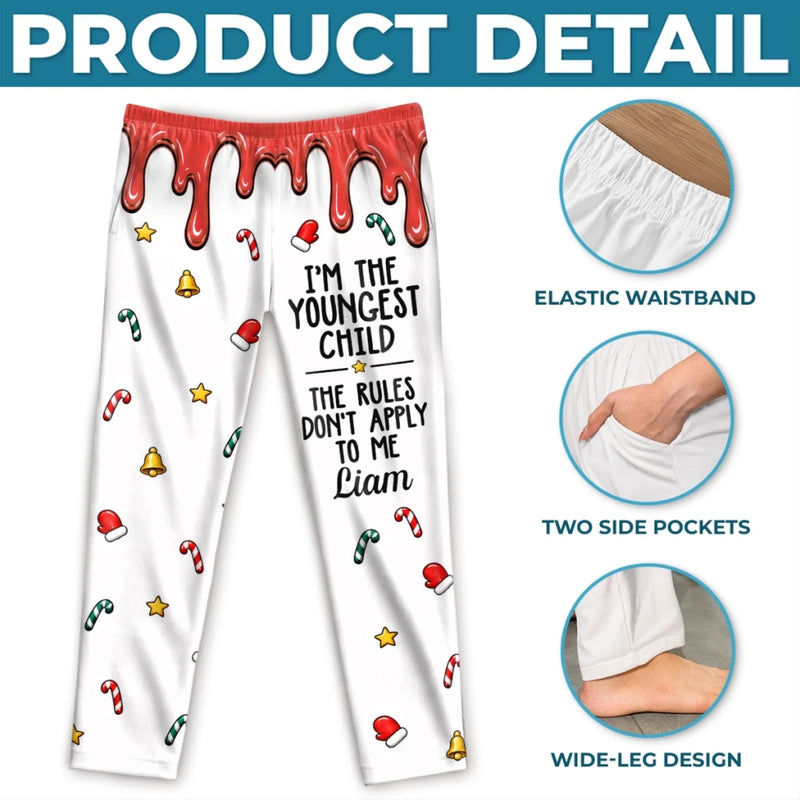 Custom Name Christmas Gifts for Siblings - Personalized Pajamas - The Rules