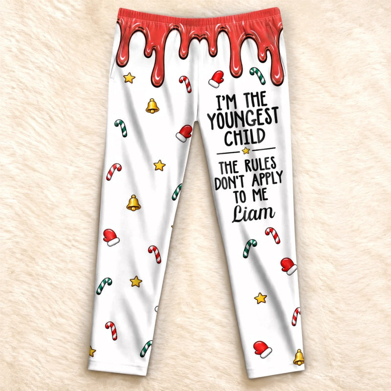 Custom Name Christmas Gifts for Siblings - Personalized Pajamas - The Rules