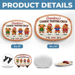 Custom Name Christmas Cookie Tasting Crew Gifts for Grandma - Personalized Platter - Baked With Love
