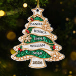 Custom Name Christmas Family Gifts - Personalized Acrylic Ornament - Christmas Tree