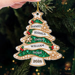 Custom Name Christmas Family Gifts - Personalized Acrylic Ornament - Christmas Tree
