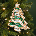Custom Name Christmas Family Gifts - Personalized Acrylic Ornament - Christmas Tree