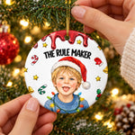 Christmas Rule Maker, Breaker & Exception Gifts for Kids - Ceramic Ornament