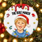 Christmas Rule Maker, Breaker & Exception Gifts for Kids - Ceramic Ornament