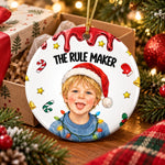 Christmas Rule Maker, Breaker & Exception Gifts for Kids - Ceramic Ornament