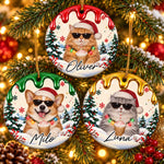 Custom Photo Christmas Gifts for Pet Lovers - Personalized Ceramic Ornament