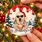 Custom Photo Christmas Gifts for Pet Lovers - Personalized Ceramic Ornament