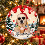 Custom Photo Christmas Gifts for Pet Lovers - Personalized Ceramic Ornament