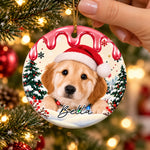 Custom Name Christmas Pet Gifts for Animal Lovers - Personalized Ceramic Ornament