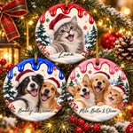Custom Name Christmas Pet Gifts - Personalized Ceramic Ornament