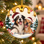 Custom Name Christmas Pet Gifts - Personalized Ceramic Ornament