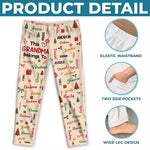 Custom Name Christmas Gifts for Grandma - Personalized Pajamas Pants - Warm Christmas