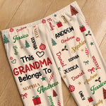 Custom Name Christmas Gifts for Grandma - Personalized Pajamas Pants - Warm Christmas
