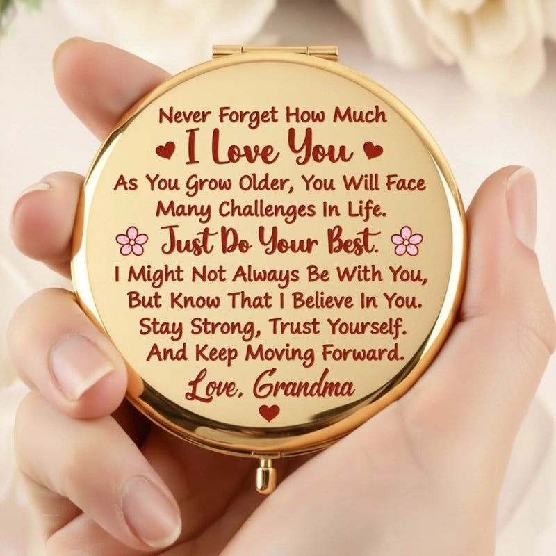 Custom Name Daughter Gifts from Mom - Personalized Compact Mirror - Believe In Yourself Always