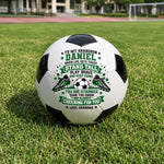 Custom Name Inspirational Soccer Gifts for Grandson - Personalized Soccer Ball - Stay Strong Keep Playing