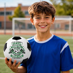 Custom Name Inspirational Soccer Gifts for Grandson - Personalized Soccer Ball - Stay Strong Keep Playing