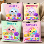Custom Name Squishy Bag Gifts for Kids - Personalized All-Over Print Tote Bag - Dumpling Squishy