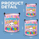 Custom Name Kawaii Squishy Character Gifts for Kids - Personalized Laundry Basket - Squishy Lovers