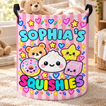 Custom Name Kawaii Squishy Character Gifts for Kids - Personalized Laundry Basket - Squishy Lovers
