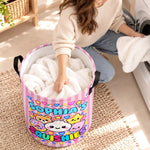Custom Name Kawaii Squishy Character Gifts for Kids - Personalized Laundry Basket - Squishy Lovers