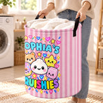 Custom Name Kawaii Squishy Character Gifts for Kids - Personalized Laundry Basket - Squishy Lovers