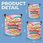 Custom Name Cute Snack Character Gifts for Kids - Personalized Laundry Basket - Squishy Collection